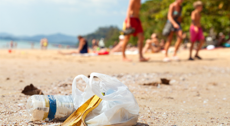 Rubbish on beach